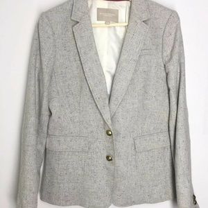 Banana Republic Gray Speckled Hacking Blazer